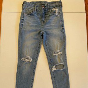 Women's American Eagle High Waisted Stretch Light washed Jeans